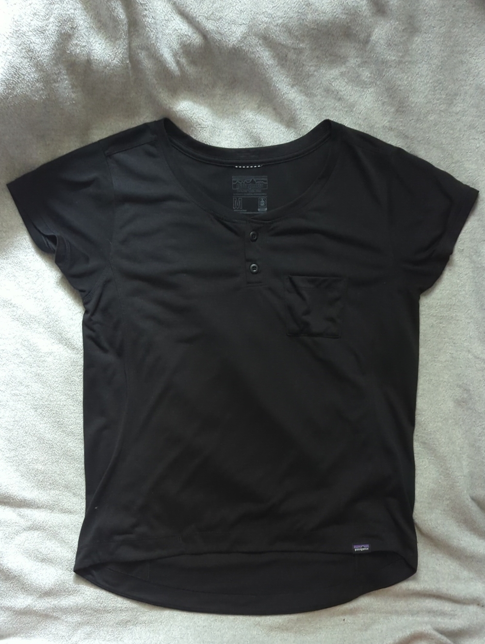 Patagonia Black Short Sleeve Henley Pocket Tee - Women's